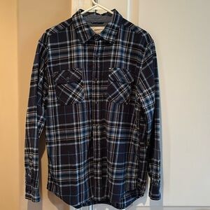 Men’s Weatherproof Vintage Long Sleeve Button up Flannel Size Large